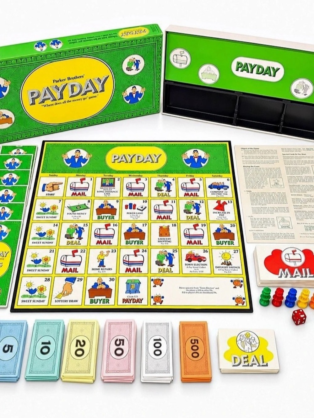 Vintage 1974 Parker Brothers PAY DAY Board Game Canadian Edition Complete